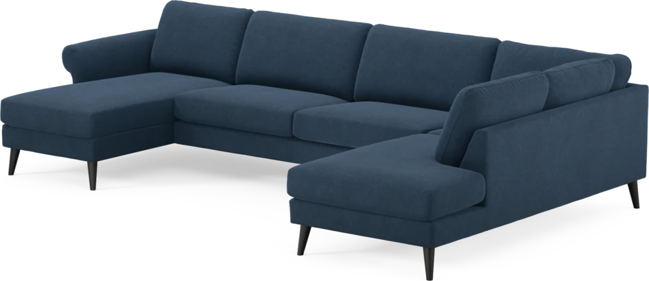 Bridge - 3-sits soffa med schäslong vänster och divan höger - Blå