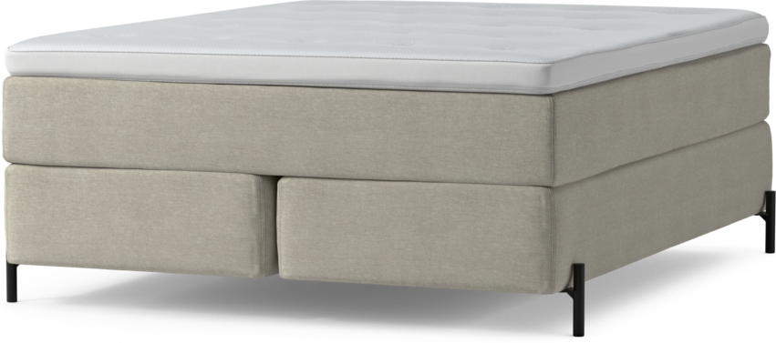 Delux Dream - Kontinentalsäng, dubbelsäng med bäddmadrass och sängben - Beige