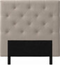 Delux Pikerad Låg - Sänggavel, 90-210 cm - Beige