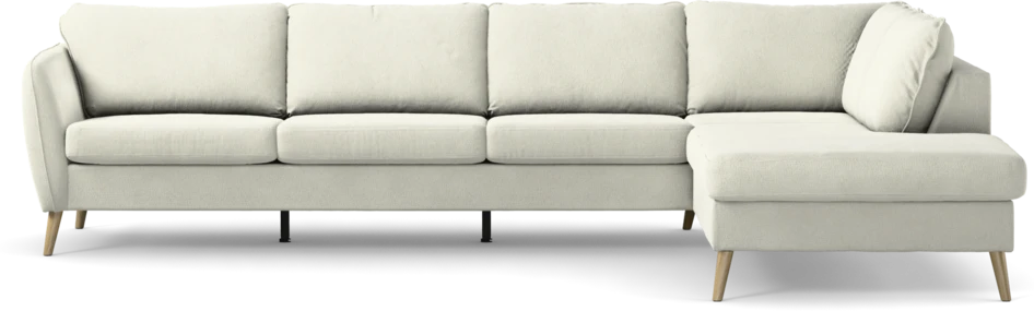 County - 3-sits soffa med divan höger - Vit