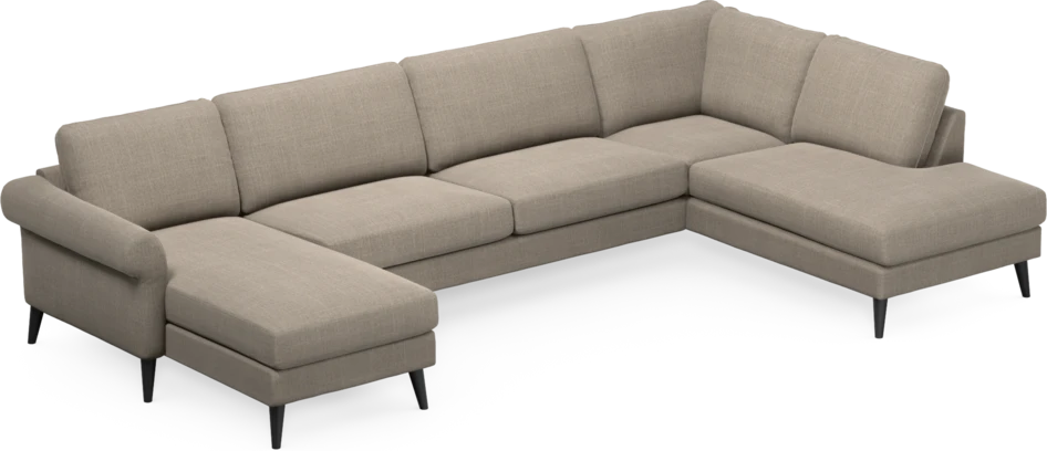 Bridge - 3-sits soffa med schäslong vänster och divan höger - Beige
