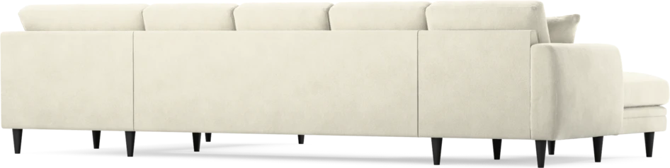 Eden - 3-sits soffa med schäslong vänster och divan höger - Vit
