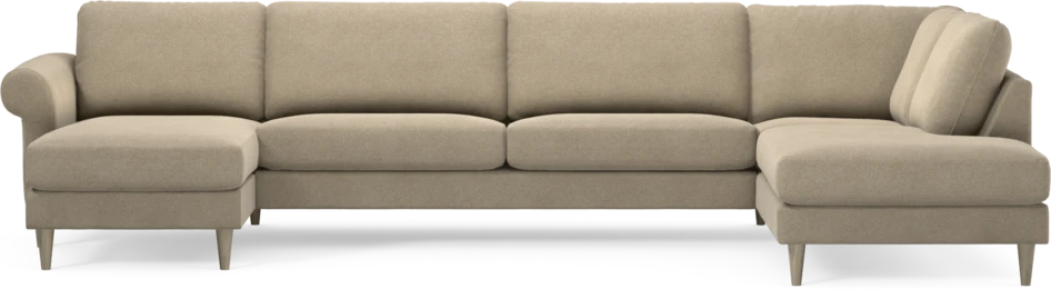 Bridge - 3-sits soffa med schäslong vänster och divan höger - Beige
