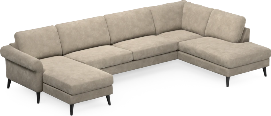 Bridge - 3-sits soffa med schäslong vänster och divan höger - Beige