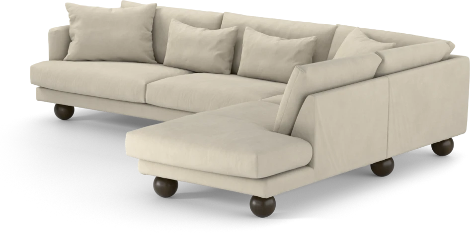 Harper - 3-sits soffa med divan höger - Vit