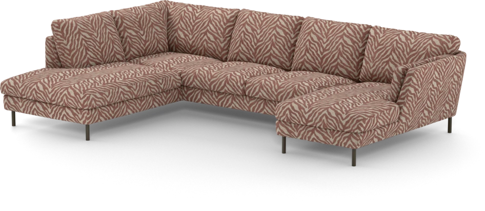 Madison - 2-sits soffa med divan vänster och schäslong höger - Orange