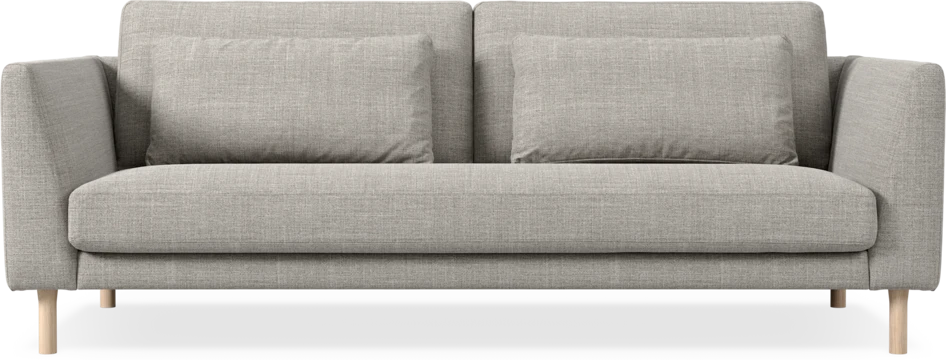 Willow - 3-sits soffa, hel dyna, fast klädsel - Grå