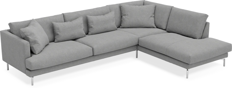 Harper - 3-sits soffa med divan höger - Grå