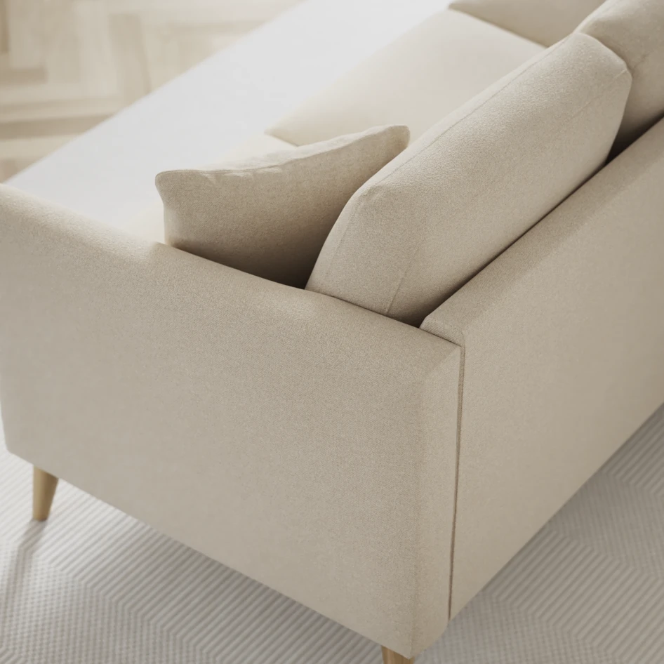 Eden - 3-sits soffa svängd - Beige