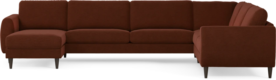 Bridge - Hörnsoffa, 3+2-sits med schäslong vänster - Orange
