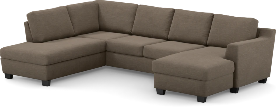 Friday - 3-sits soffa med divan vänster och schäslong höger - Brun