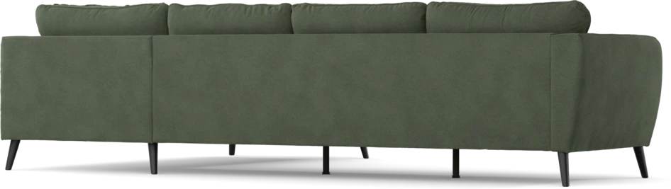 County - 3-sits soffa med divan höger - Grön