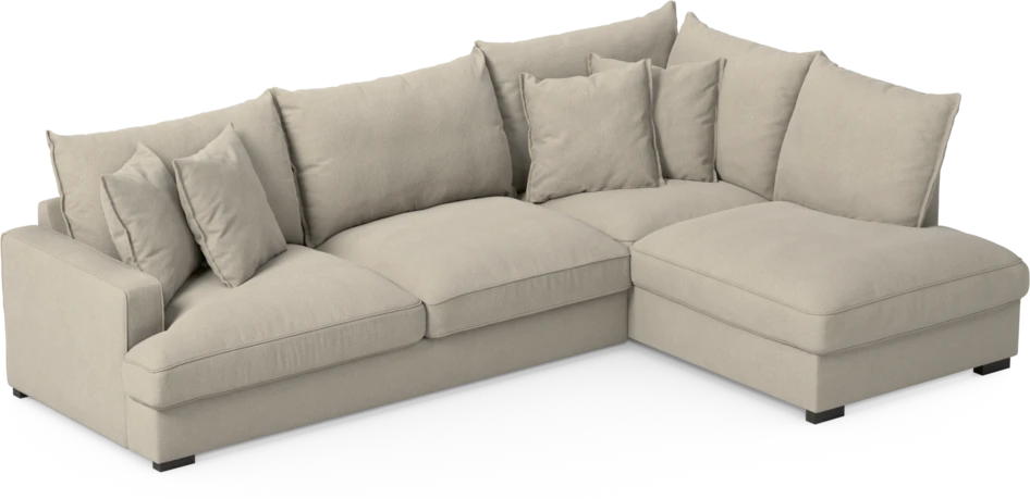 Mila - 3-sits soffa med divan höger - Grå