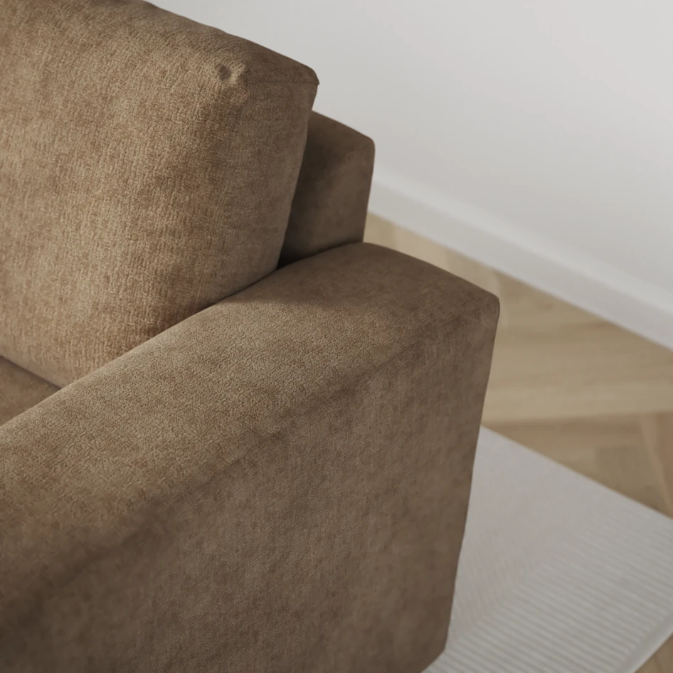 Friday - 2-sits soffa med två schäslonger - Brun