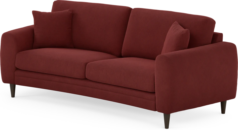Eden - 2,5-sits soffa svängd - Röd
