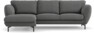 Madison Lux - 2-sits soffa med schäslong vänster - Grå