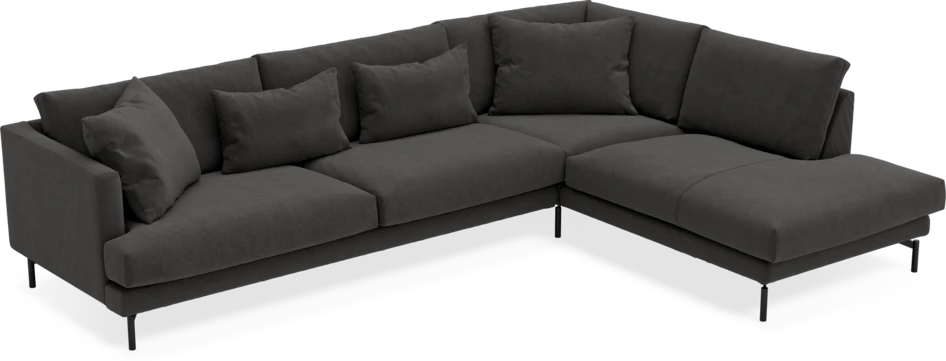 Harper - 3-sits soffa med divan höger - Grå