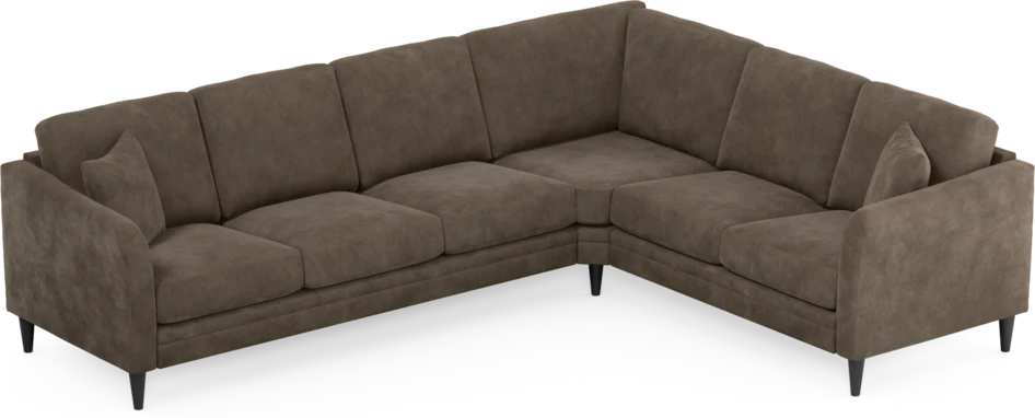 Eden - Hörnsoffa, 3+2-sits - Brun