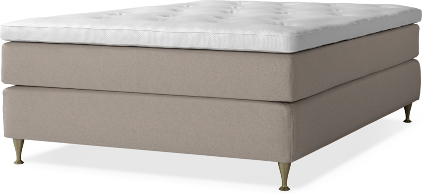 Delux Sense - Kontinentalsäng, enkelsäng med bäddmadrass - Beige