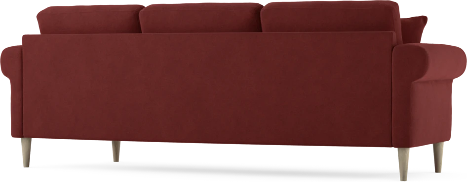 Eden - 3-sits soffa svängd - Röd