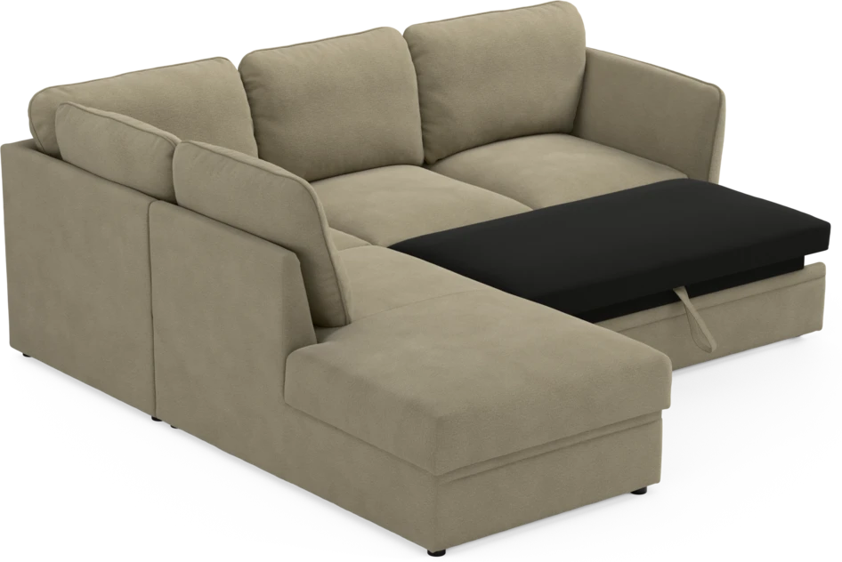 Öland - Bäddsoffa med divan vänster - Beige