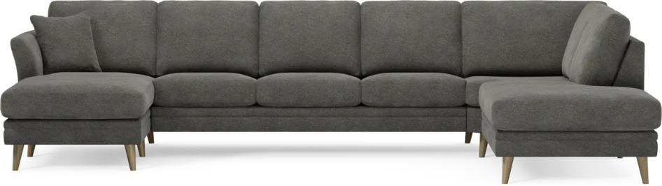 Eden - 3-sits soffa med schäslong vänster och divan höger - Grå