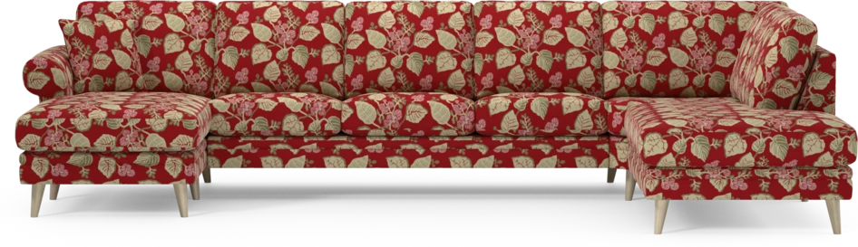 Eden - 3-sits soffa med schäslong vänster och divan höger - Flerfärgad