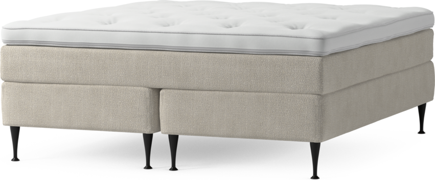 Delux Sense - Kontinentalsäng, dubbelsäng med bäddmadrass och sängben