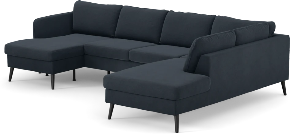 County - 3-sits soffa med schäslong vänster och divan höger - Blå