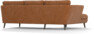 Madison Lux - 2-sits soffa med schäslong vänster - Orange