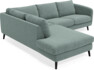 Madison - 2-sits soffa med divan vänster - Turkos