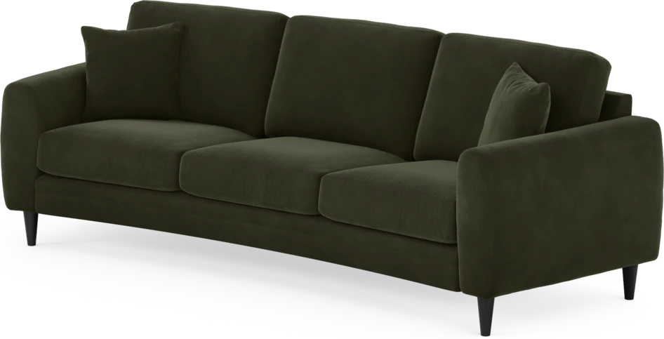 Eden - 3-sits soffa svängd - Grön