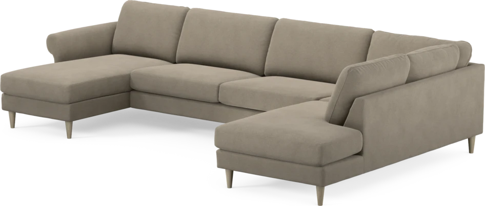 Bridge - 3-sits soffa med schäslong vänster och divan höger - Beige