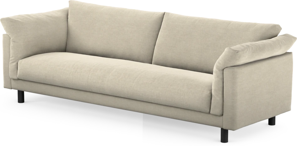 Cherrie - 4-sits soffa, hel dyna, fast klädsel - Beige