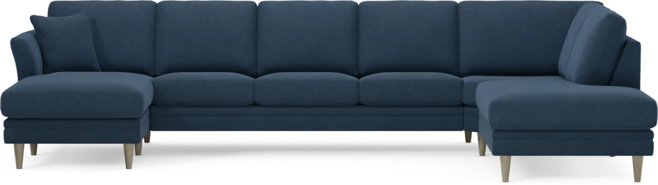 Eden - 3-sits soffa med schäslong vänster och divan höger - Blå