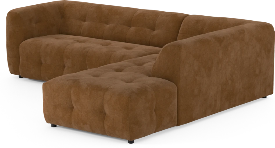 Bella - 3-sits soffa med divan höger - Orange