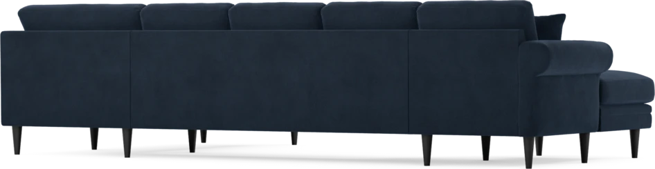 Eden - 3-sits soffa med schäslong vänster och divan höger - Blå