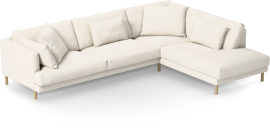 Harper - 3-sits soffa med divan höger - Vit