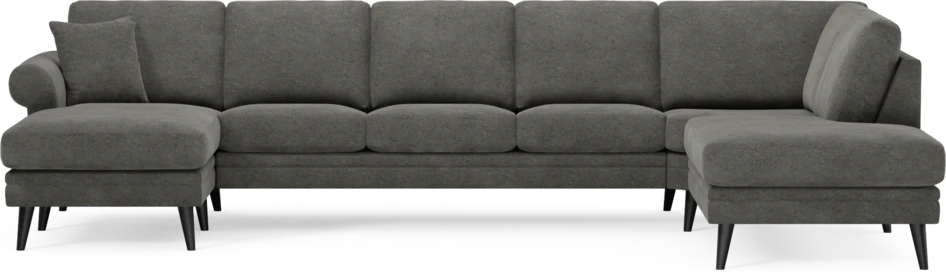 Eden - 3-sits soffa med schäslong vänster och divan höger - Grå