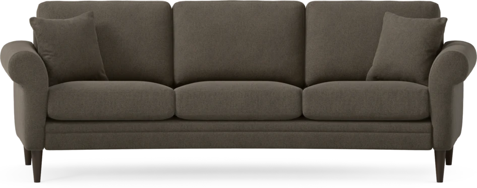 Eden - 3-sits soffa svängd - Brun