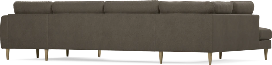 Bridge - 3-sits soffa med divan vänster och schäslong höger - Brun