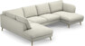 Madison Lux - 2-sits soffa med divan vänster och schäslong höger - Vit