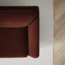 Madison - 2-sits soffa med schäslong höger - Orange