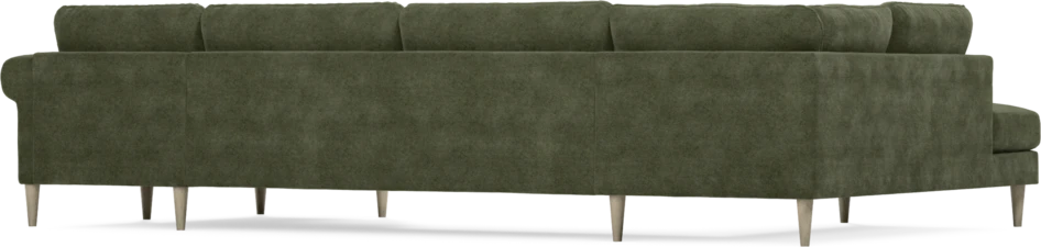 Bridge - 3-sits soffa med divan vänster och schäslong höger - Grön
