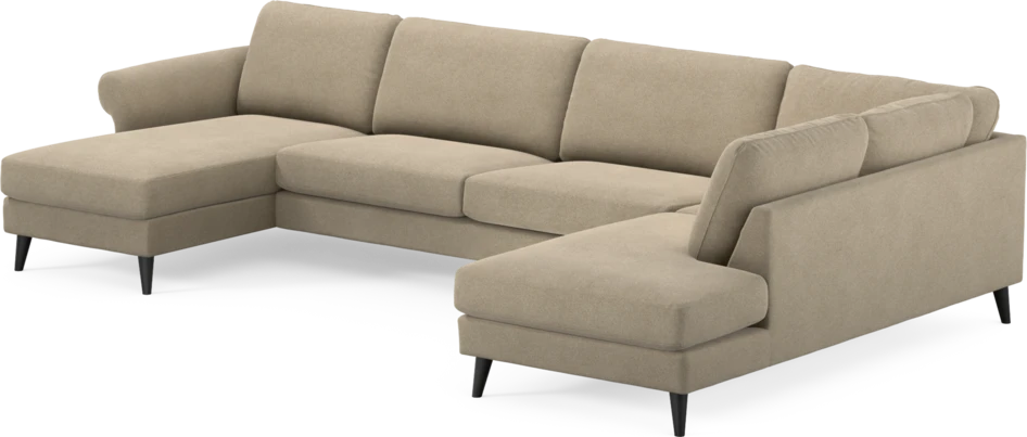 Bridge - 3-sits soffa med schäslong vänster och divan höger - Beige