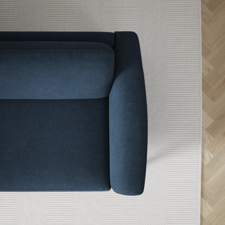 Bridge - 3-sits soffa med divan vänster och schäslong höger - Blå