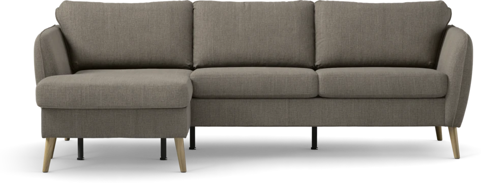 County - 3-sits soffa med flyttbar schäslong - Brun