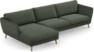 Madison Lux - 3-sits soffa med schäslong vänster - Grön