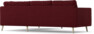 Madison Lux - 2-sits soffa med divan höger - Röd
