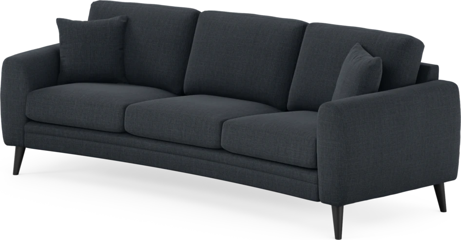 Eden - 3-sits soffa svängd - Blå
